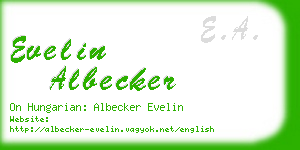 evelin albecker business card